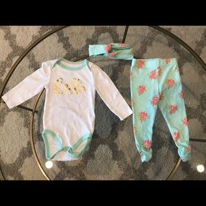 Cloud Island Set 6-9m + Gymboree cardigan 6-12m